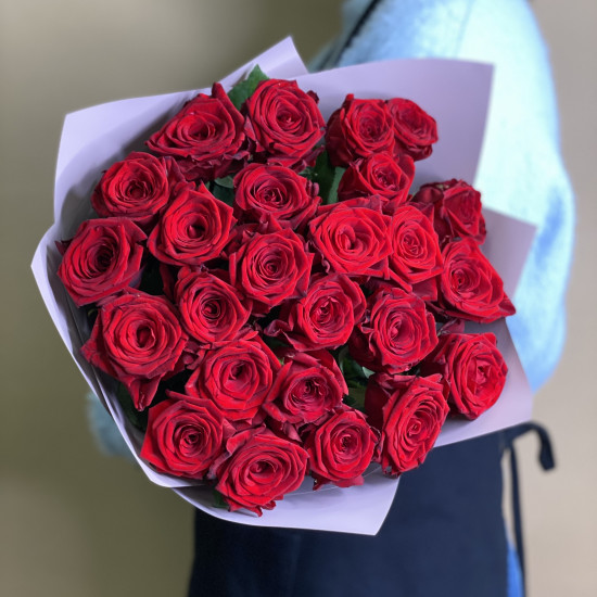 Розы Букет из 25 красных роз (60 см)