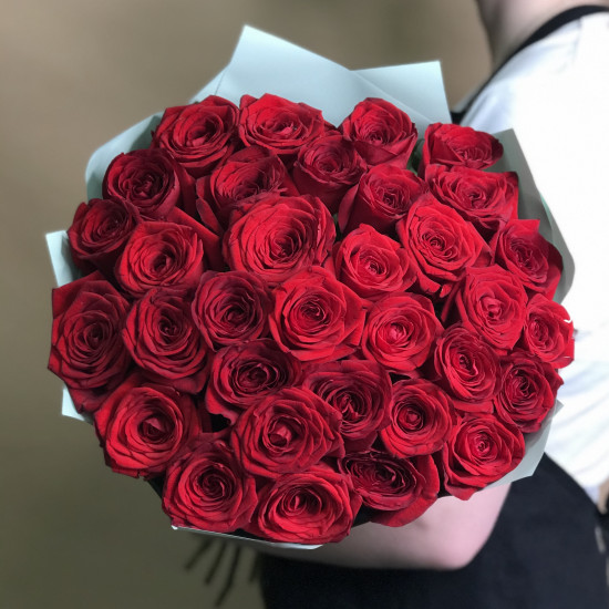 Розы Букет из 33 красных роз (60см)